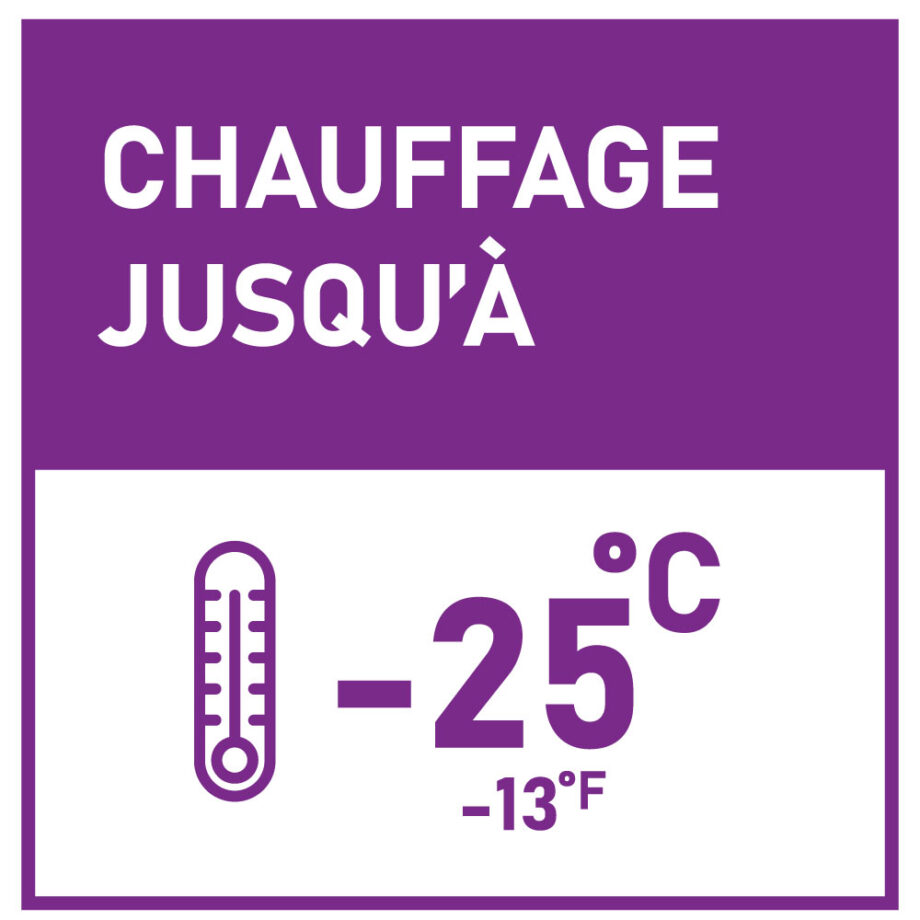 Chauffage jusqu'à -25 degré