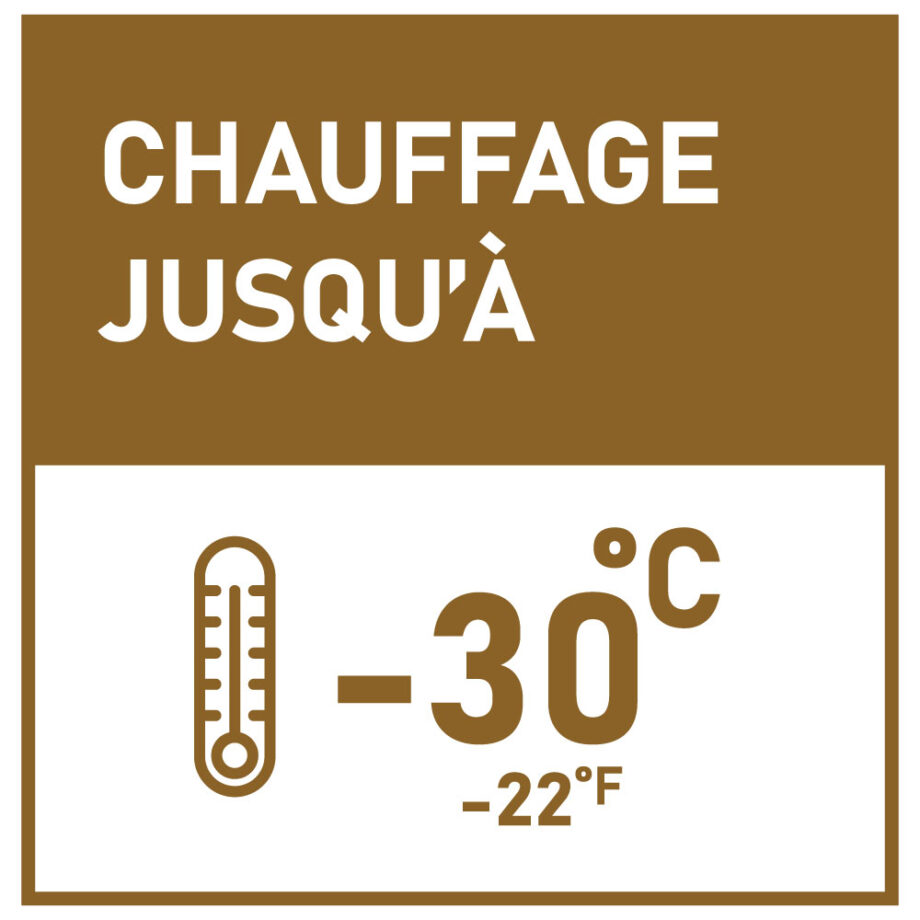 chauffage j'jusqu'à moins 30 degré