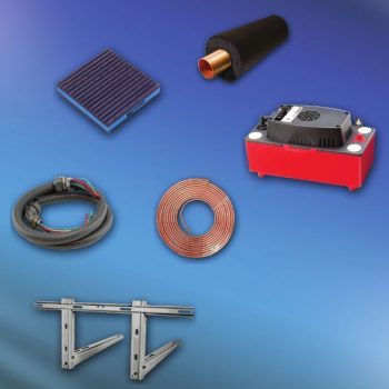 Accessoires pour climatiseurs — supports, tuyaux, câbles, fixations et composants pour installation HVAC